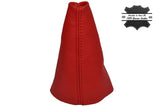 RED LEATHER SKIN MANUAL GEAR GAITER FITS MG ZR MGZR 2003-2005 CUSTOM NEW