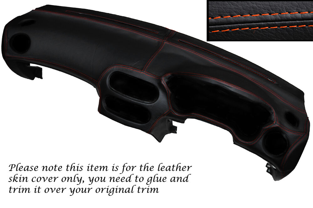ORANGE STITCH DASH DASHBOARD LEATHER SKIN COVER FITS HONDA CRX DEL SOL 92-97