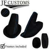 L BLUE STITCH SUEDE GEAR HANDBRAKE + FRAMES FOR LOTUS ELISE EXIGE 2004-2014