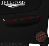RED STITCH 2X REAR DOOR ARMREST LEATHER COVER FOR BMW E88 CONVERTIBLE 07-13