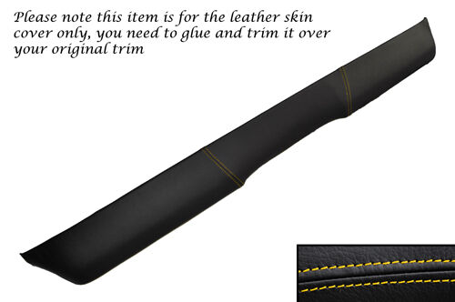 YELLOW STITCH FITS FORD CORTINA MK2 TOP DASH DASHBOARD LEATHER SKIN COVER