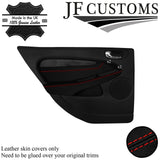 RED STITCH LEATHER 4X DOOR TRIM ARMREST COVERS FOR JAGUAR X-TYPE 01-09 JF2