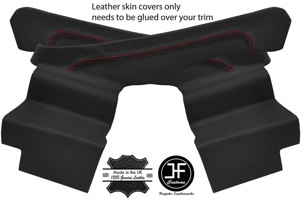 RED STITCH 2X REAR QUARTER PANEL LTHR COVER FOR CORVETTE C3 70-75 CONVERTIBLE
