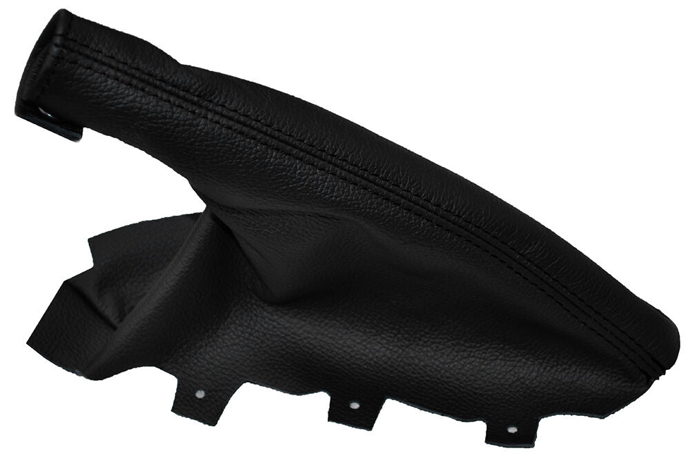 BLACK STITCH LEATHER SKIN HANDBRAKE GAITER FITS JAGUAR S-TYPE 1999-2008