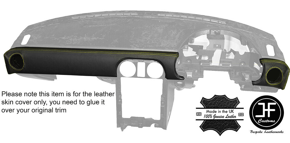 YELLOW STITCH DASH PAD TRIM LEATHER COVER FITS MAZDA MX5 MK1 MIATA 89-97 STYLE 2