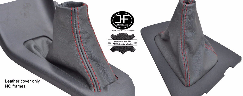 RED  STITCHING GREY MANUAL GEAR & HANDBRAKE GAITER FITS VOLVO V70 01-04