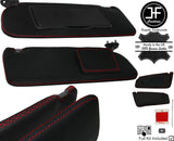 RED CROSS STITCH 2X SUN VISOR LEATHER COVERS FOR TOYOTA JZX 100 CHASER 96-00