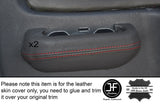 RED STITCH 2X REAR GREY DOOR SWITCH TRIM SKIN COVERS FITS MITSUBISHI L200 K74