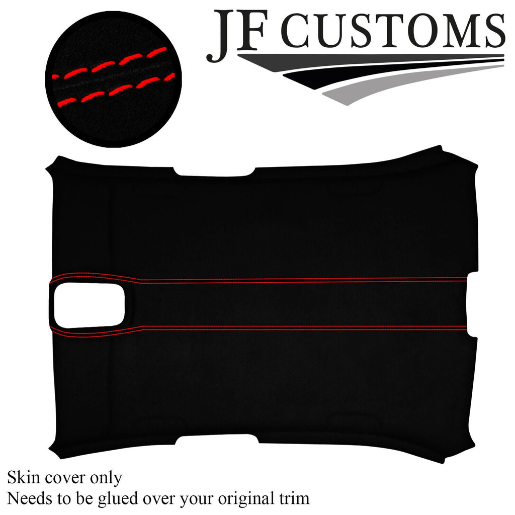 RED STITCH SUEDE NON SUNROOF HEADLINER COVER FOR JAGUAR X350 XJ8 04-07 5 DOOR