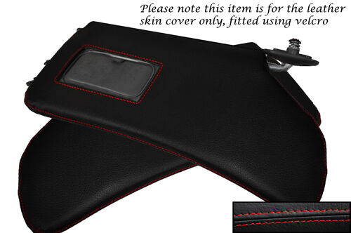 RED STITCH FITS HONDA CRX DEL SOL 1992-1997 2X SUN VISORS LEATHER COVERS ONLY
