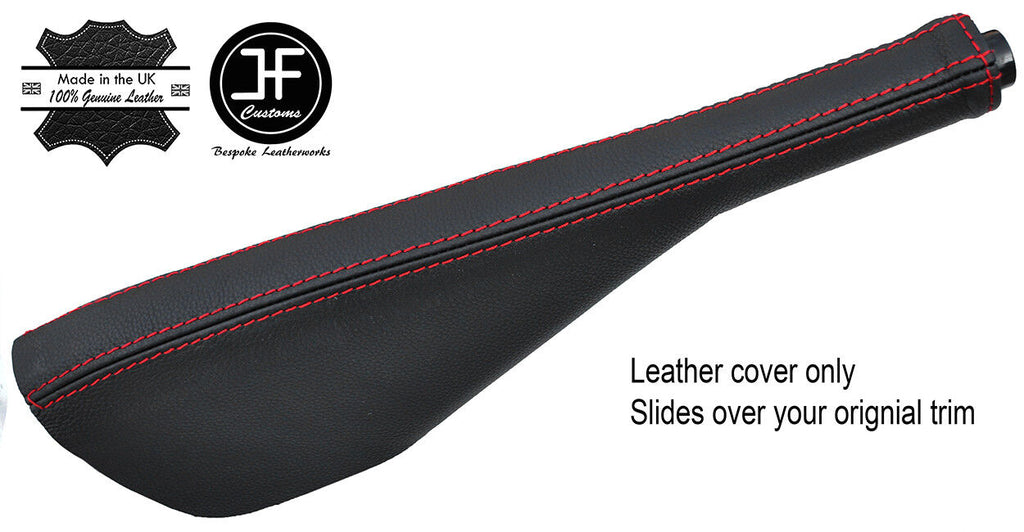 RED STITCH TOP GRAIN LEATHER HANDBRAKE GAITER FOR VW T5 TRANSPORTER CARAVELLE