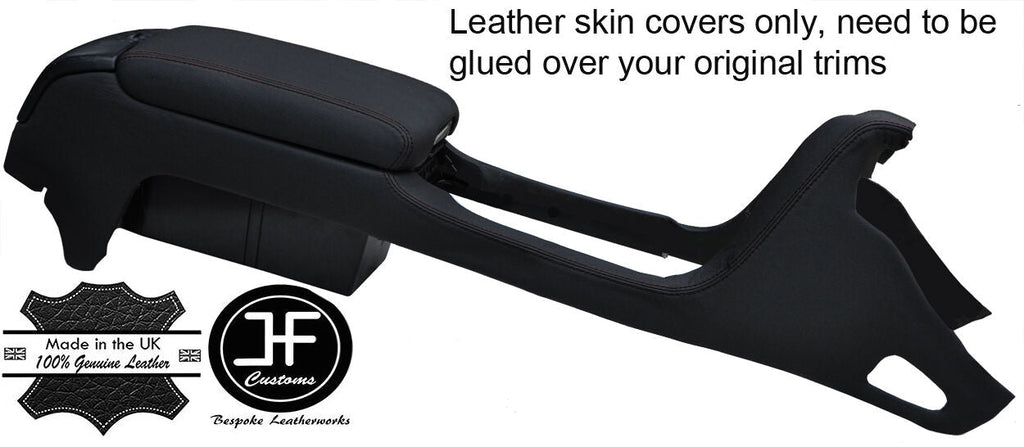BLACK STITCH CENTER CONSOLE & ARMREST LEATHER COVERS FITS LEXUS SC 430 SC 01-10