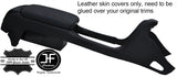 BLACK STITCH CENTER CONSOLE & ARMREST LEATHER COVERS FITS LEXUS SC 430 SC 01-10
