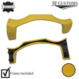 FOR MASERATI LEVANTE YELLOW LEATHER COVERED UPPER STEERING COLUMN TRIM + FRAME
