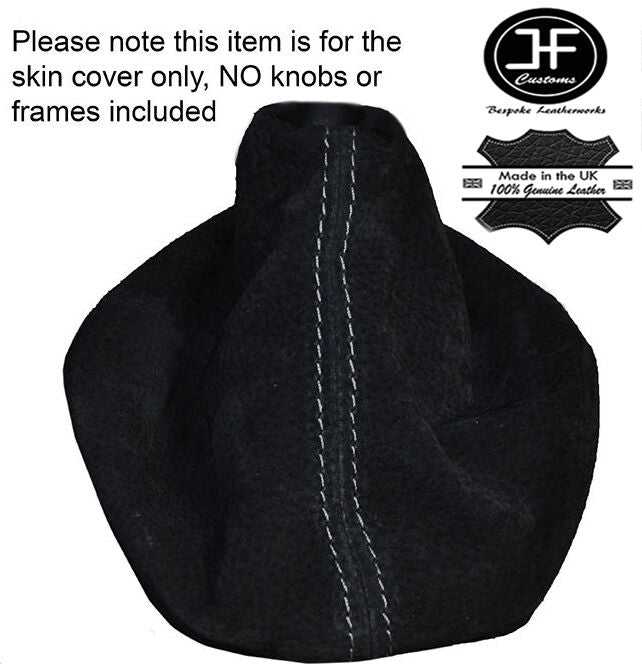 GREY STITCHING SUEDE GEAR GAITER FITS VOLKSWAGEN VW GOLF MK4 BORA 1998-2005