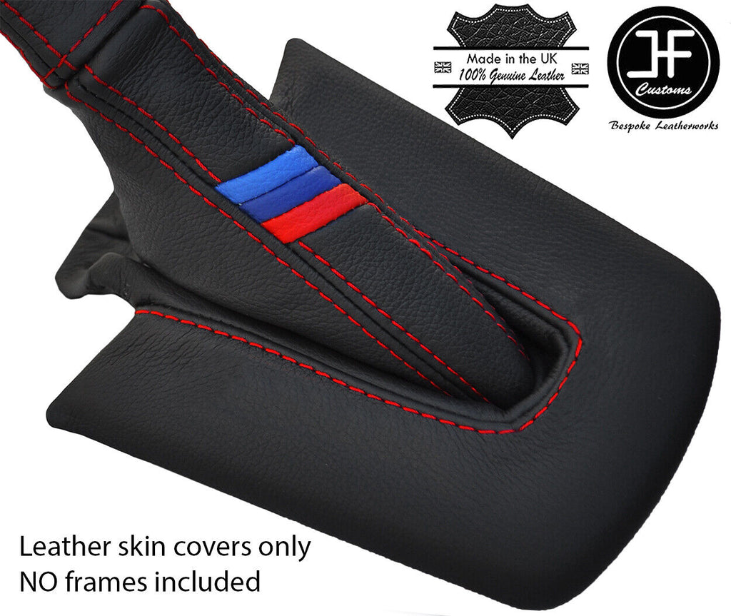 RED STITCHING TRI STRIPE REAL LEATHER HANDBRAKE GAITER FOR BMW Z4 E85 E86 02-08