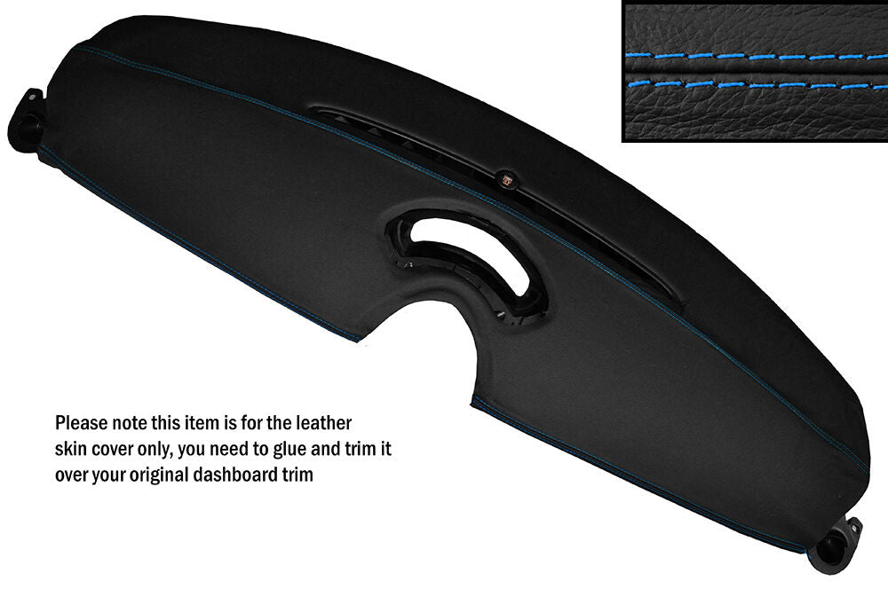 BLUE STITCH TOP DASH DASHBOARD LEATHER COVER FITS BMW MINI COOPER R56 07-14