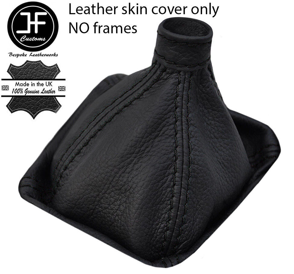 BLACK STITCHING MANUAL LEATHER GEAR GAITOR FOR KIA CEE'D CEED 2006-2009