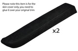 BLACK STITCHING 2X DOOR ARMREST SUEDE SKIN COVERS FITS NISSAN 350Z Z33  03-06