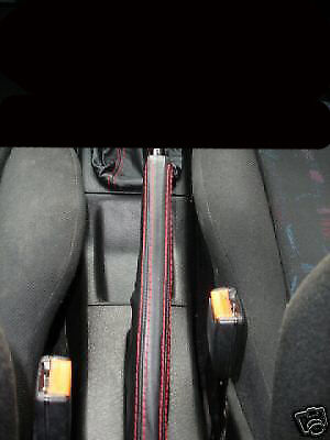FITS VW GOLF 3 Mk3 HANDBRAKE GAITER REAL LEATHER RED STITCH CUSTOM NEW