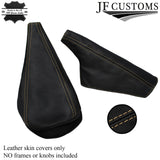 CREAM DOUBLE STITCH FITS MINI COOPER CLASSIC LEATHER GEAR & HANDBRAKE GAITER