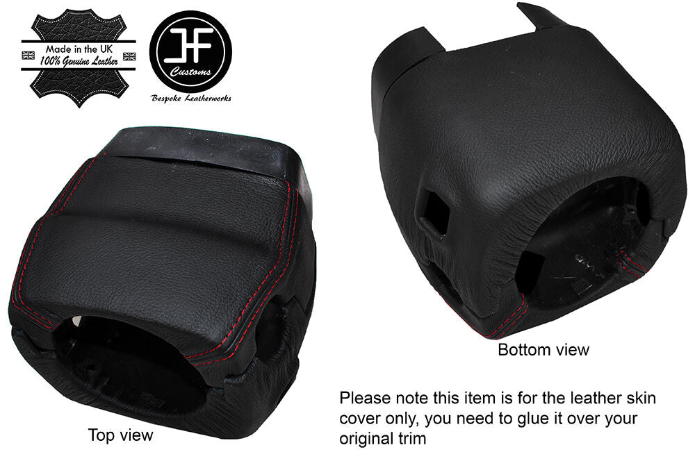 RED STITCH STEERING SHROUD COLUMN LEATHER COVER FITS CORVETTE C6 2005-2013