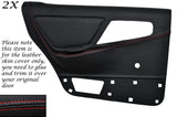 RED STITCH 2X REAR DOOR CARD COVERS FITS FORD SIERRA MK1 RS 4X4 5 DOOR