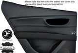 BLACK STICH 2X REAR DOOR CARD TRIM LEATHER COVERS FITS SEAT LEON 2013-16 5 DOOR