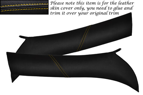 YELLOW STITCH FITS ALFA ROMEO GTV SPIDER 916 95-05 2X WINDSCREEN PILLAR COVERS