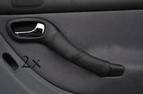 2X REAR DOOR HANDLE  COVERS FITS SEAT LEON TOLEDO 99-05  black stitching