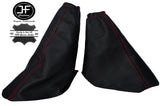 RED STITCH LEATHER GEAR & HANDBRAKE GAITER FITS FORD FIESTA 1995-2002 CUSTOM NEW