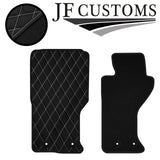 WHITE DIAMOND VINYL 2X TAILORED FLOOR CARPETS FOR MAZDA MX5 MK4 15-18 JF1
