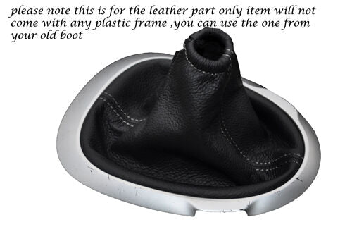 GREY STITCHING FITS NISSAN JUKE 2010-2013+ LEATHER GEAR GAITER ONLY CUSTOM NEW