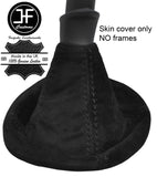 BLACK STITCH REAL SUEDE MANUAL GEAR GAITER FITS RENAULT MEGANE MK4 16-19