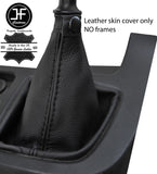 BLACK STITCH TOP GRAIN REAL LEATHER MANUAL GEAR GAITER FOR KIA SEDONA 2007-2011