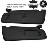 BLACK REAL LEATHER 2X SUN VISORS COVERS FITS KIA STINGER 2017-2019 CUSTOM NEW