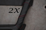 RED STITCHING FITS ALFA ROMEO SPIDER S4 LEATHER 2X DOOR HANDLE COVERS CUSTOM NEW