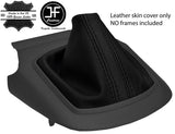 BLACK & BLACK STRIPE MANUAL TOP GRAIN LEATHER GEAR GAITER FOR MAZDA CX-5 12-16