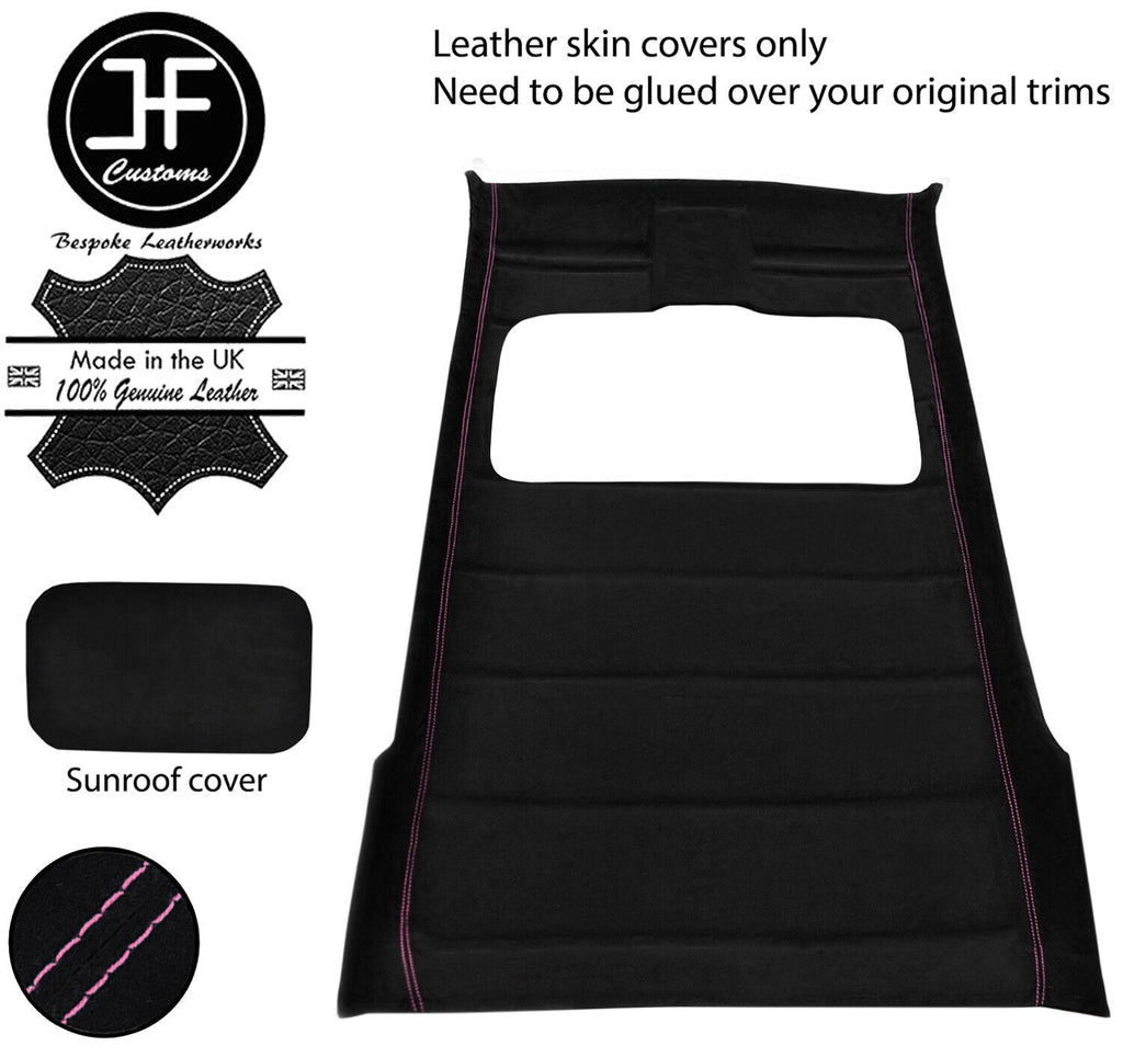PINK STITCH SUN ROOF HEADLINING LUXE SUEDE COVER FOR VW GOLF MK2 83-92 5 DOOR