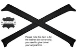 BLACK STITCHING 2X A POST PILLAR LEATHER SKIN COVERS FITS ALFA ROMEO ALFASUD