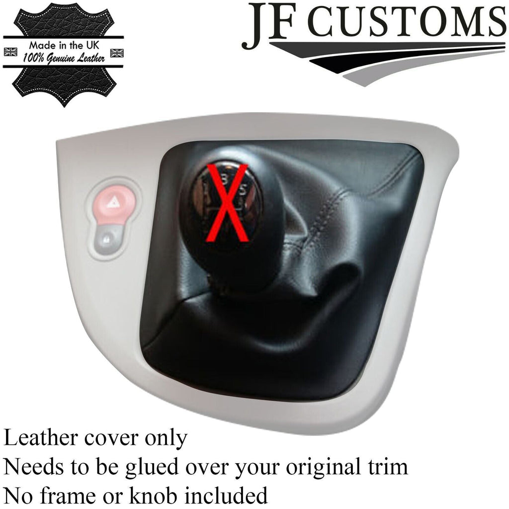 GENUINE BLACK LEATHER MANUAL GEAR GAITER FITS RENAULT KANGOO 2 MK2 2008-2014