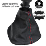 RED STITCH TOP GRAIN LEATHER MANUAL GEAR GAITER FITS RENAULT TRAFIC 2001-2014