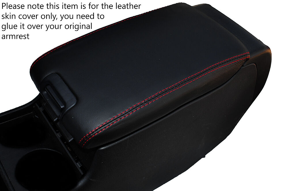 RED STITCHING ARMREST LID LEATHER SKIN COVER FITS HONDA LEGEND 1996-2004