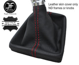RED STITCHING REAL LEATHER MANUAL GEAR GAITER FOR AUDI A4 B9 2015-2017