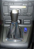 FITS FORD MONDEO Mk3 03-06 GAITER BEST LEATHER DOUBLE BLUE STITCH CUSTOM NEW
