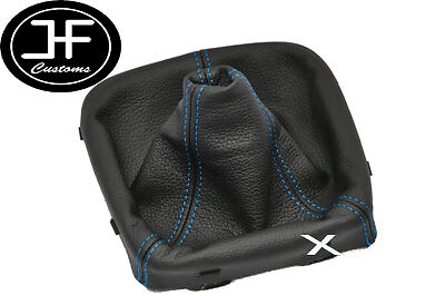 BLUE STITCHING MANUAL LEATHER GEAR GAITER FITS FORD KUGA 2008-2012 CUSTOM NEW