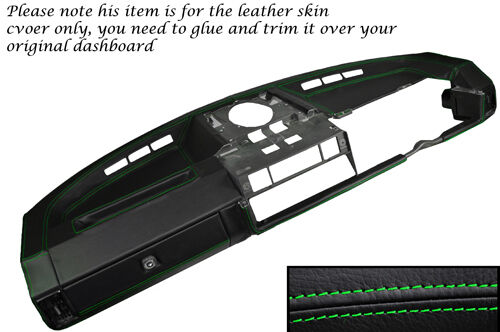GREEN STITCHING FITS TRIUMPH TR7 TR8 76-81 DASH DASHBOARD LEATHER COVER ONLY