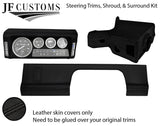 BLACK STITCH LEATHER COVERS FOR DEFENDER 90 83-06 INTERIOR REUPHOLSTERY MID KIT