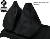 BLACK STITCH LEATHER GEAR&HI LOW GAITER OVER RUBBER FOR HYUNDAI GALLOPER 98-03