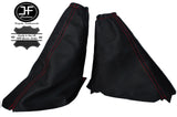 RED STITCH LEATHER GEAR & HANDBRAKE GAITER SET FITS FORD FOCUS MK1 98-04